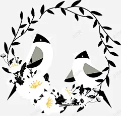 创意手绘卡通喜鹊七夕装饰插画矢量图高清素材 页面 设计图片 免费下载 页面网页 平面电商 创意素材 png素材