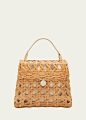 Cult Gaia Sybil Cutout Rattan Crossbody Bag