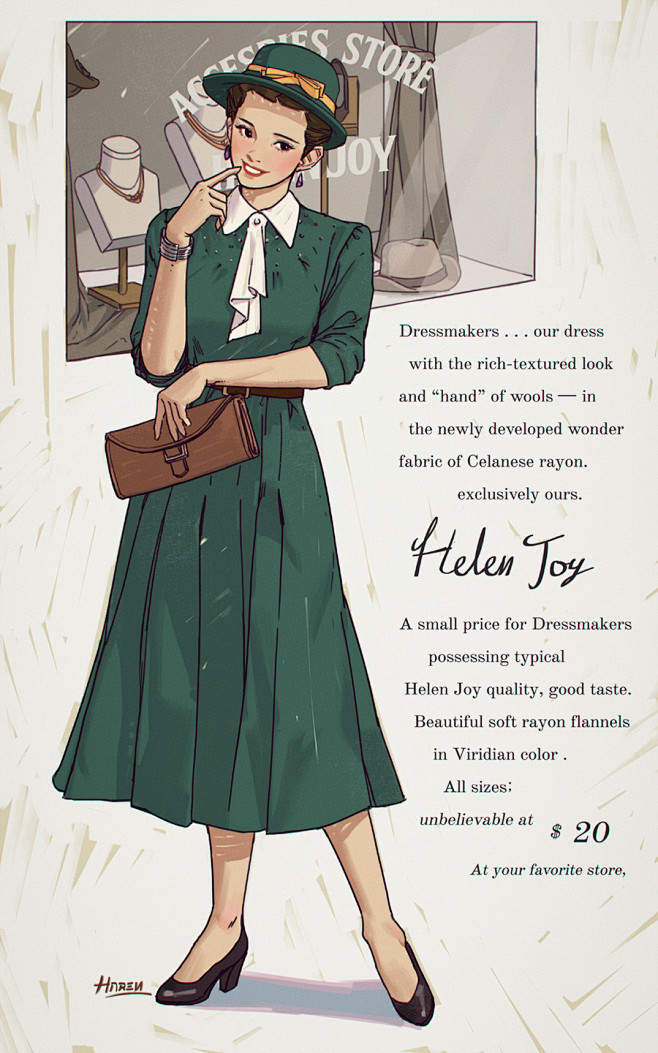 Dressmaker Helen Joy...