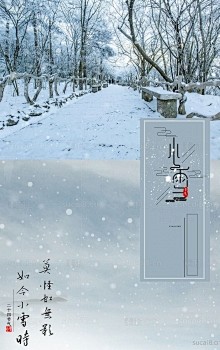 小雪传统节气简约海报背景