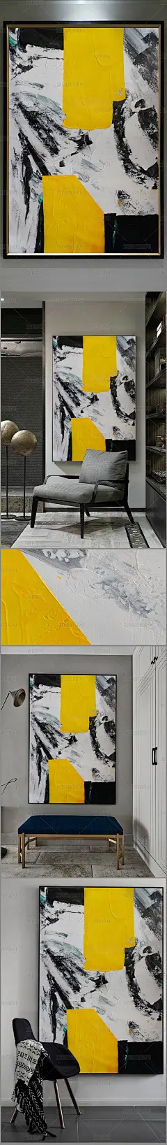 高清立体抽象油画艺术玄关（一千三百三十六）