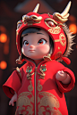可爱卡通龙龙宝宝中国龙元素图片