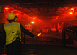 USS Iwo Jima LHD-7 LCAC well deck night operations