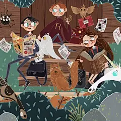 分享意大利自由插画家Giada Gatti创作的哈利波特系列插图_专业