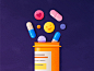 Meds pharmacy medicine pills meds illustration