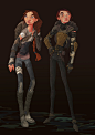 Entre deux mondes_ Characetr Concept couleurs // Character Modelisation_Texturing, Dumontier faustine : Character designer : Cécile De Gantès