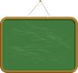 学校小黑板墨绿色教室黑板背景图片PNG免抠后期设计元素PS素材