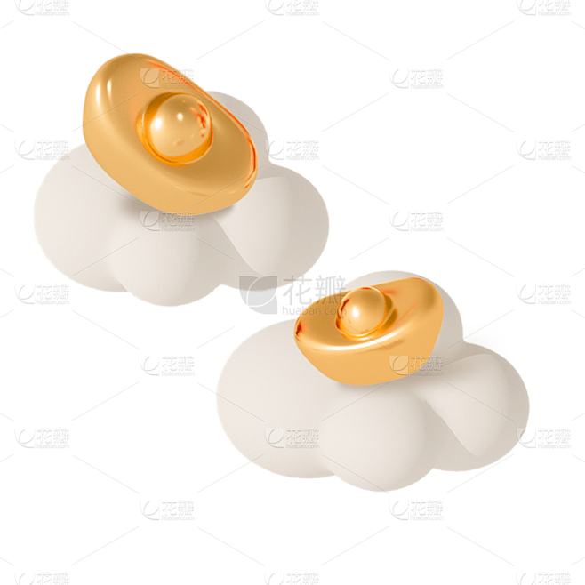3D春节金元宝元素贴纸