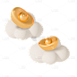 3D春节金元宝元素贴纸