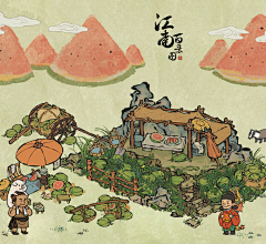 清羲采集到江南百景图-美工设计