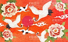 仙鹤海报背景图片  - 源文件下载【酷图网】仙鹤海报,仙鹤背景,仙鹤纹理,意境,鹤,仙鹤,古风,白鹤,丹顶鹤,国画白鹤,矢量仙鹤,飞舞仙鹤,国画仙鹤,国画鹤,刺绣,中国风,时尚潮流,山水,水墨,复古,中国风海报,东方文化,鹤舞九天,仙鹤插画,手绘仙鹤,中式背景,古风海报,国潮,东方海报,国潮风,烫金背景,中国元素,传统文化,古典背景,装饰画,