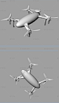 无人机飞行器航拍器犀牛模型