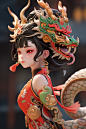 小龙女中国龙元素图片素材