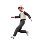 Young Boy With Running And Jumping Pose 年轻人男 潮男