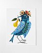 Blue Bird 8x10 art print / Limited Edition by oanabefort on Etsy