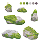 Bare Rocks and Moss Props for PIXELREF