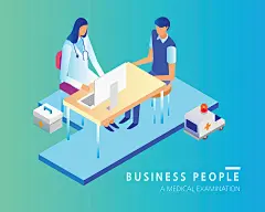 就医|工作|休闲|科技|智能|插图|插画设计