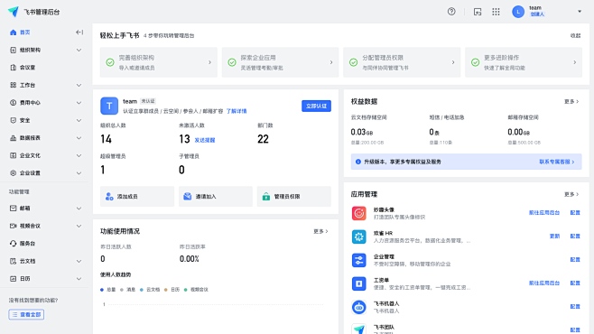 首页 - 飞书管理后台