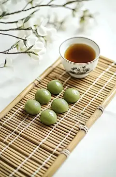 【AI数字艺术】春天清明节美食青团插画下载