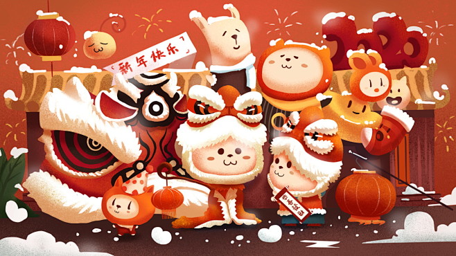 新年春节插画