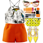 A fashion look from June 2015 featuring white crop top, Valentino shorts and zara shoes. Browse and shop related looks.