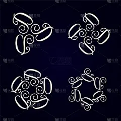 luxury letter logo d set template