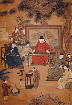 leview采集到国画人物场景