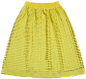 黄色镂空蕾丝修身半身长裙（多色）-最搭配