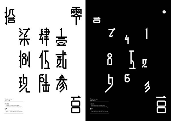 罗马数字和中国繁体数字的合并字体设计