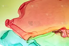 抽象色彩背景，手绘酒精绘画，液体墨水技术