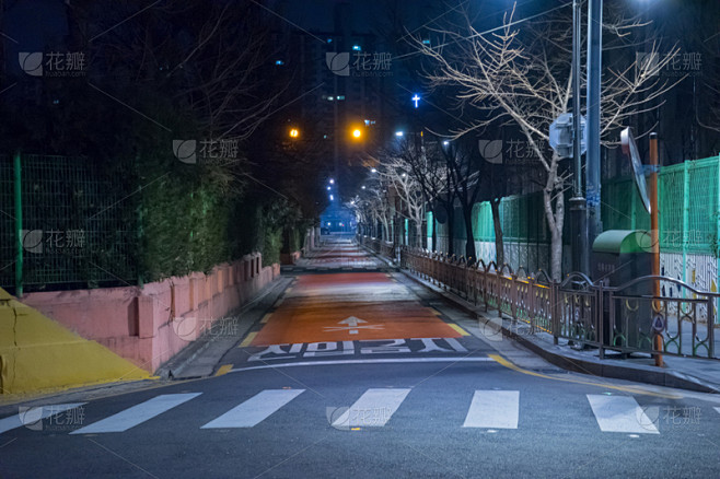 夜晚,街道,城市生活,照明设备,图像,现代,路灯,无人,韩国,光