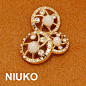 NIUKO 精致镂空水钻金属大衣珍珠纽扣西服装金色钮扣子高档辅料扣-淘宝网