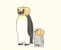 日本的艺术家しば  (@niwazekisho)的作品，超治愈的企鹅插画