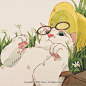 一组老虎和猫咪的日常插画，画风超级治愈
by illustrator_grace_j
