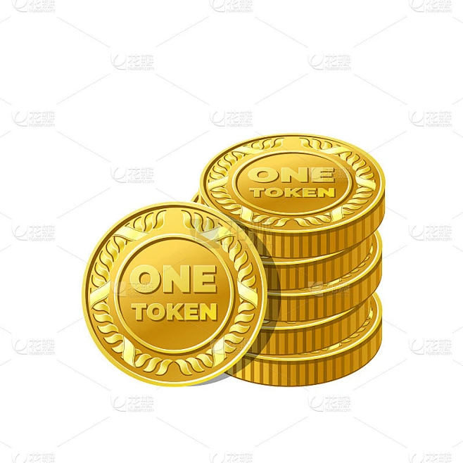 Stack of gold One Token硬币图标图片_其他图片图片素材-花瓣网