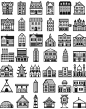 HomeSweetHome Icon Set : 42 high-quality outline icons of buildings.