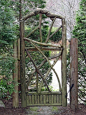 Natural wood garden gate...