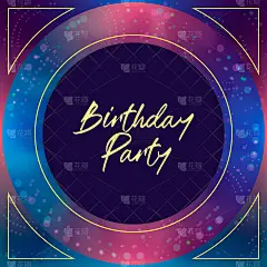 Greeting card or social media post. Party invitati