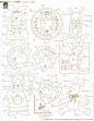小兔子卡通刺绣DIY图案╭★肉丁网