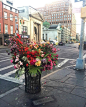 #诺特拉斯分享# 垃圾桶也可以变成花瓶，lewis miller是一位花卉设计师，他把空空的垃圾桶变成了大花瓶，插满了五颜六色的花朵。 ​​​​