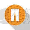 white pants icon isolated on white background