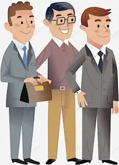 公司职员排队等待 页面网页 平面电商 创意素材