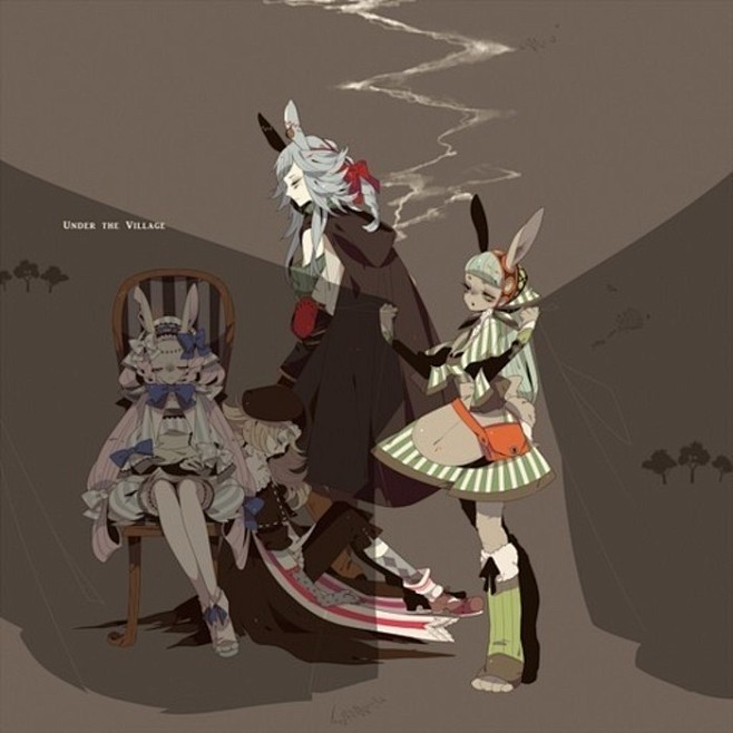 插画师keeggy傀儡童话诡异黑故事人偶娃娃二次元黑暗哥特风唯美插画