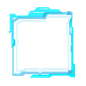 科幻科技边框蓝色现代几何文本框商务科技感方框png免扣素材