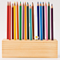 Wood Desk Organizer Pencil Holder