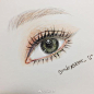 非常漂亮的眼睛彩铅手绘
来自插画师：goodeyedear_ ​​​​ᴰᴱᵞᴱᴰᴱᴬᴿ ​ ​​​​