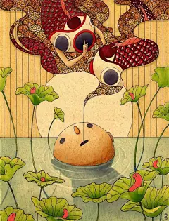 台湾插画师Felicia Chiao 
“孤独星人的怪诞世界”
插画设计作品欣赏 ​ ​​​​