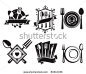 restaurant icons - stock vector