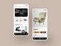 Furniture Mobile App online shop concept store chair interface furnitu