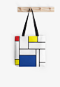 Mondrian Minimalist De Stijl Modern Art II Tote Bag